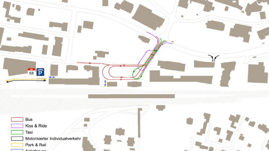 Erschliessung und Fahrbeziehungen Bahnhofsplatz