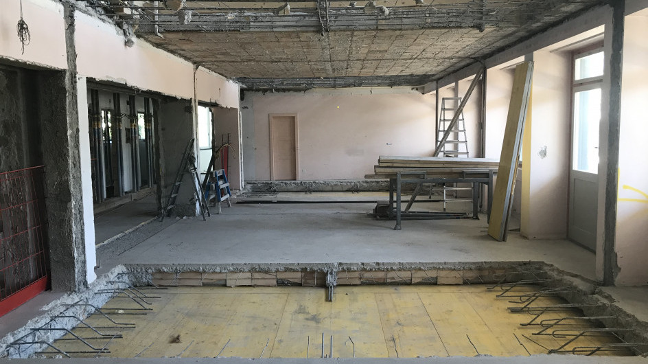 Neue Steigzone im Hauptgebäude