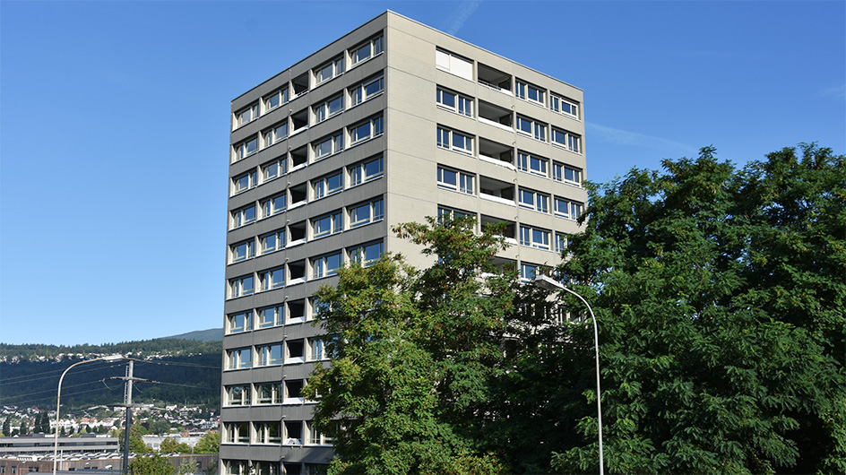 Biel Hochhaus Mettlenweg 66, nach der Sanierung