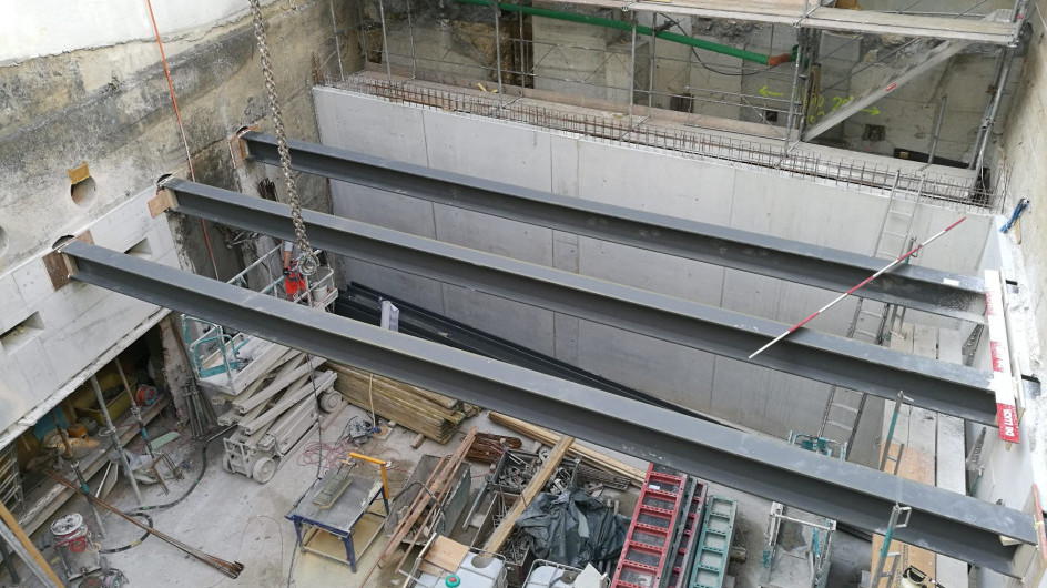 Rohbau Sthlbetonverbunddecke Untergeschoss (Foto: Flury und Rudolf Architekten AG)