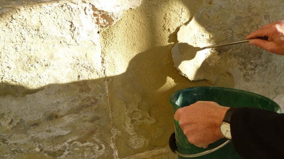 Arbeiten im Sandstein