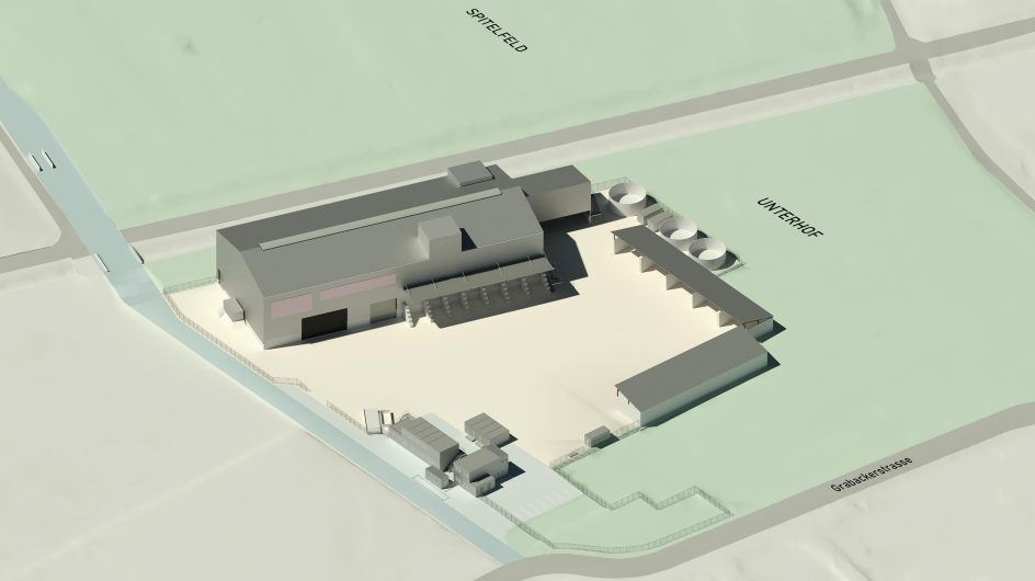 Visualisierung Halle Abfallanlage (Quelle: AREG Vision Solothurn)
