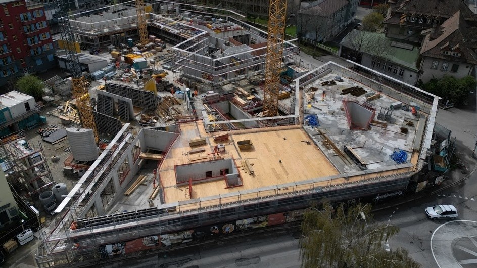 Drohnenansicht Baustelle