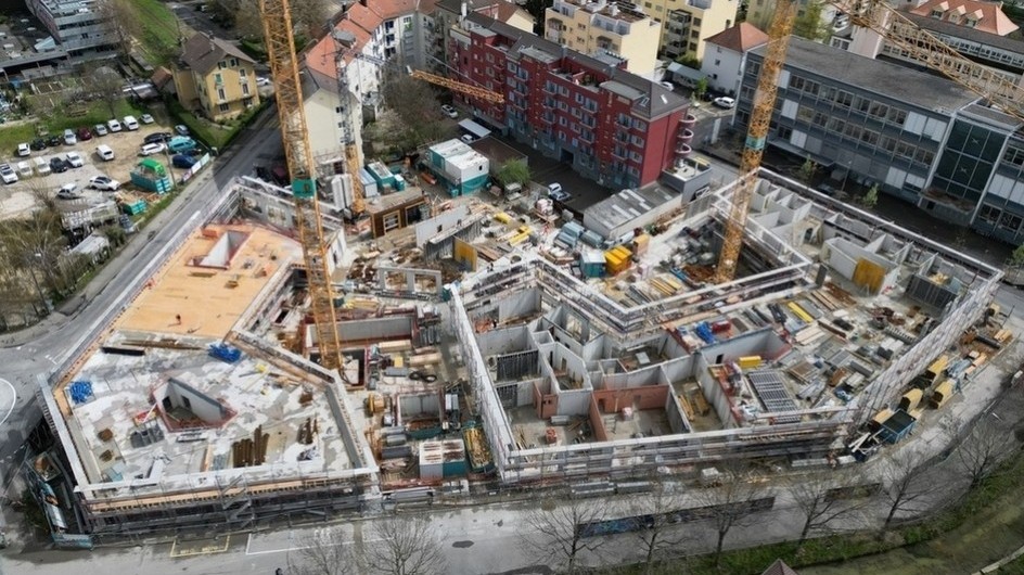 Drohnenansicht Baustelle