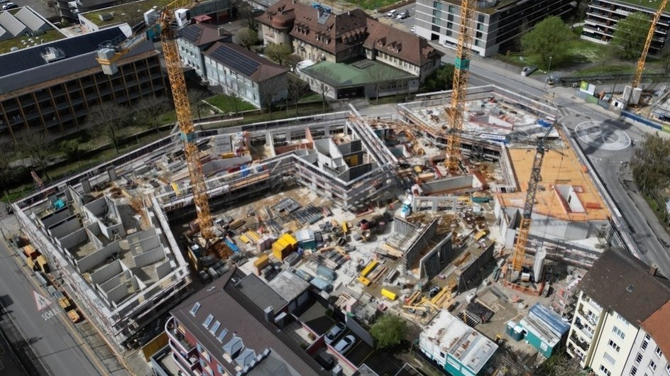 Drohnenansicht Baustelle