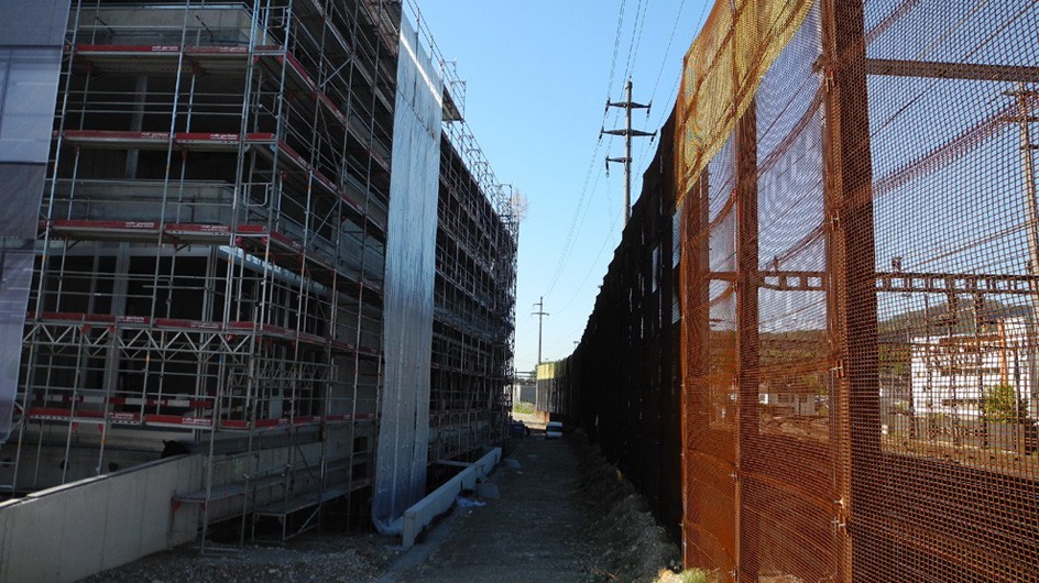 Bauen entlang der Bahn