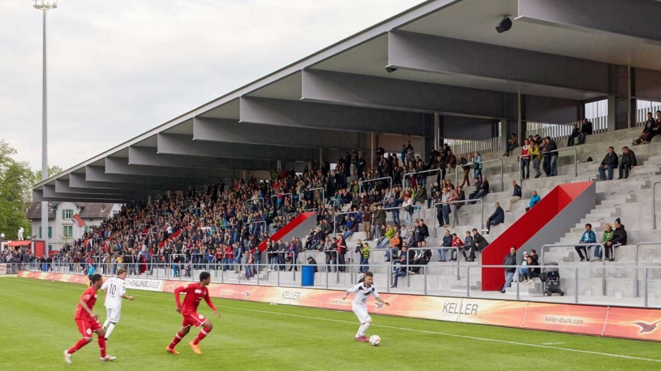 Die neue Gegentribüne, <br>Foto Michael Haug, Winterthur
