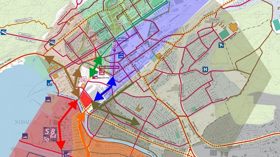 Ausschnitt Veloerschliessung 2040