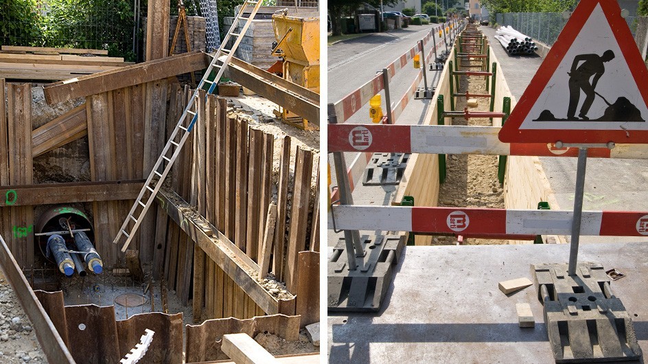 Zuchwil, Bauarbeiten Fernwärme